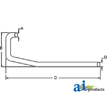A & I PRODUCTS Horizontal Outlet Pipe 80" x17.5" x1.5" A-NAA5255D
